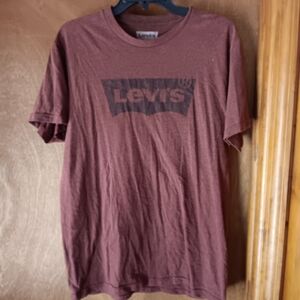 Levi's Men's Burgundy Logo Crew Tee